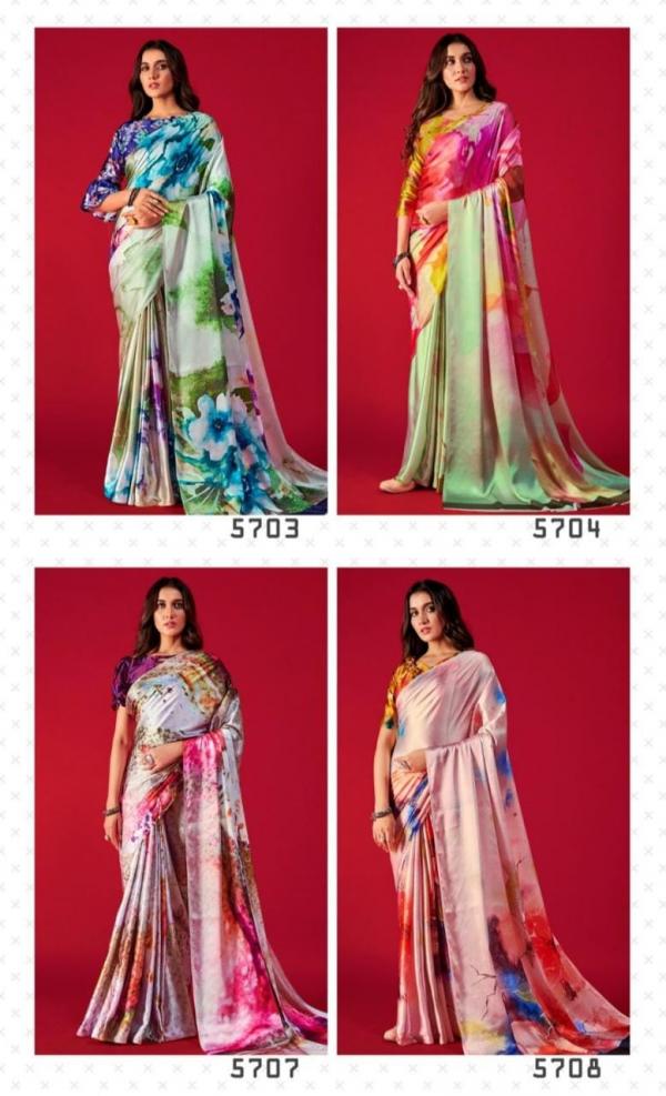 Rajpath Alexa Printed Wear Satin Crepe Saree Collection